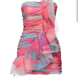Teen Idol tie dye NWT strapless dress
